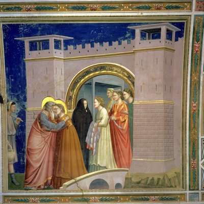 The Meeting at the Golden Gate, c.1305 by Giotto di Bondone